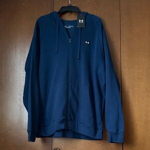 Under Armour Dark Blue Full-Zip Hoodie NWT XXL Ret $65